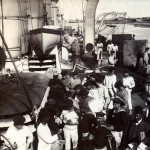 Bumbootsleute an Bord, Port Said
