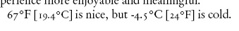 LaTeX Temperature Conversion Example