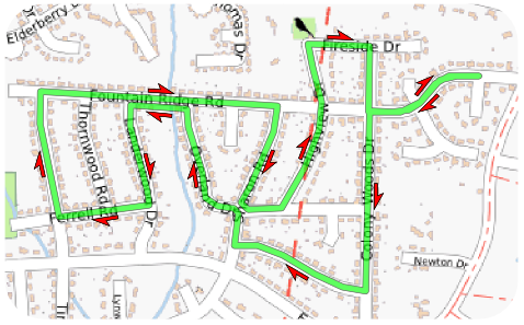 Map of Colony Woods 5K Loop