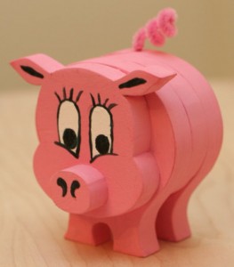 Wooden Pig Craft